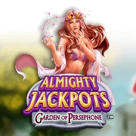 Almighty Jackpots: Garden of Persephone slot logo by Novomatic at LalaBet Casino