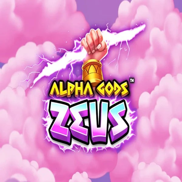 Alpha Gods Zeus slot logo by PearFiction Studios at LalaBet Casino